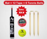 Sixer Complete Tape Ball Cricket Set (Bat, Stumps, Ball & Tape) - Image 3