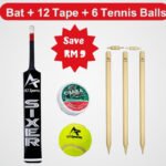 Sixer Complete Tape Ball Cricket Set (Bat, Stumps, Ball & Tape)