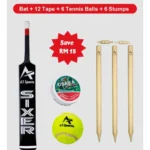 Sixer Complete Tape Ball Cricket Set (Bat, Stumps, Ball & Tape) - Image 3