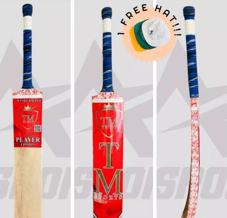 TM Premium Coconut Wood Tennis Ball Cricket Bat (88cm)